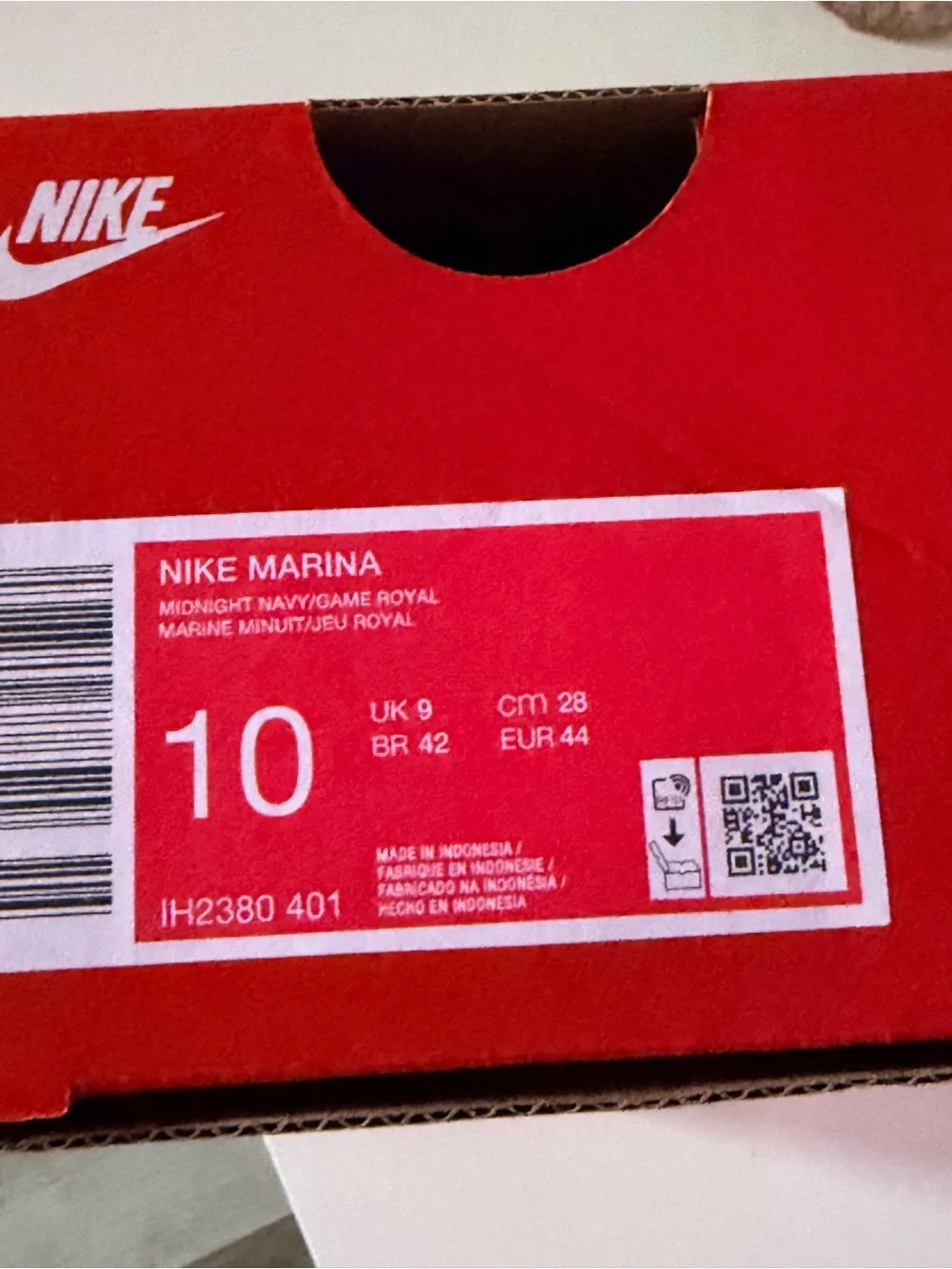 Nike Marina Men's Size 10 Flip-Flop Sandals. Midnight Navy Blue. New In Box